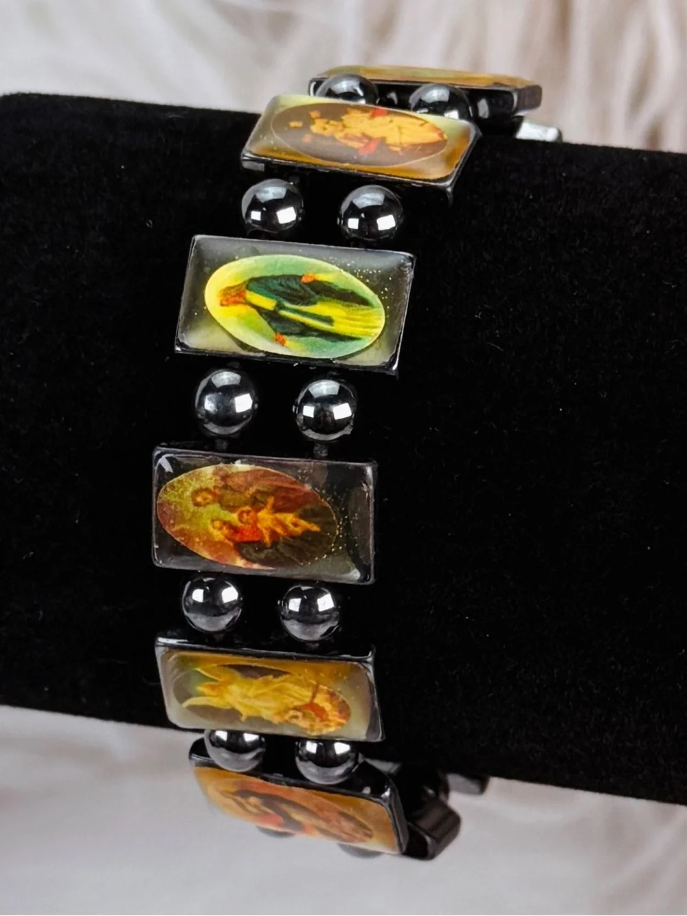 Vintage Religious Icon Stretch Bracelet
